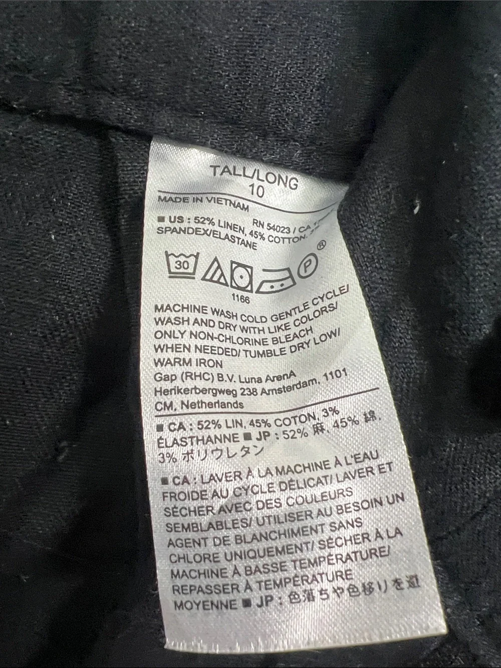 Banana Republic Linen Dress Pants - Tailored Straight Wide Leg, Size 10 Tall